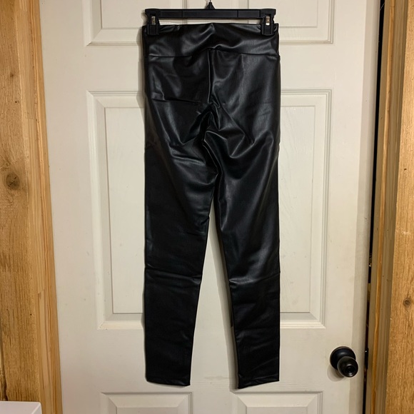 Faux Leather High Waisted Leggings / high rise White Birch legging multiple Szs - Picture 5 of 11